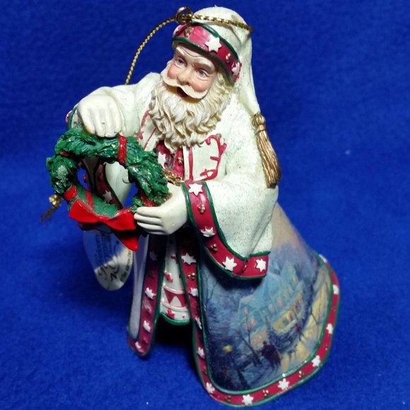 Thomas Kinkade Old World Santa Christmas Journey's End Santa Ornament Pre-Owned - Picture 5 of 10